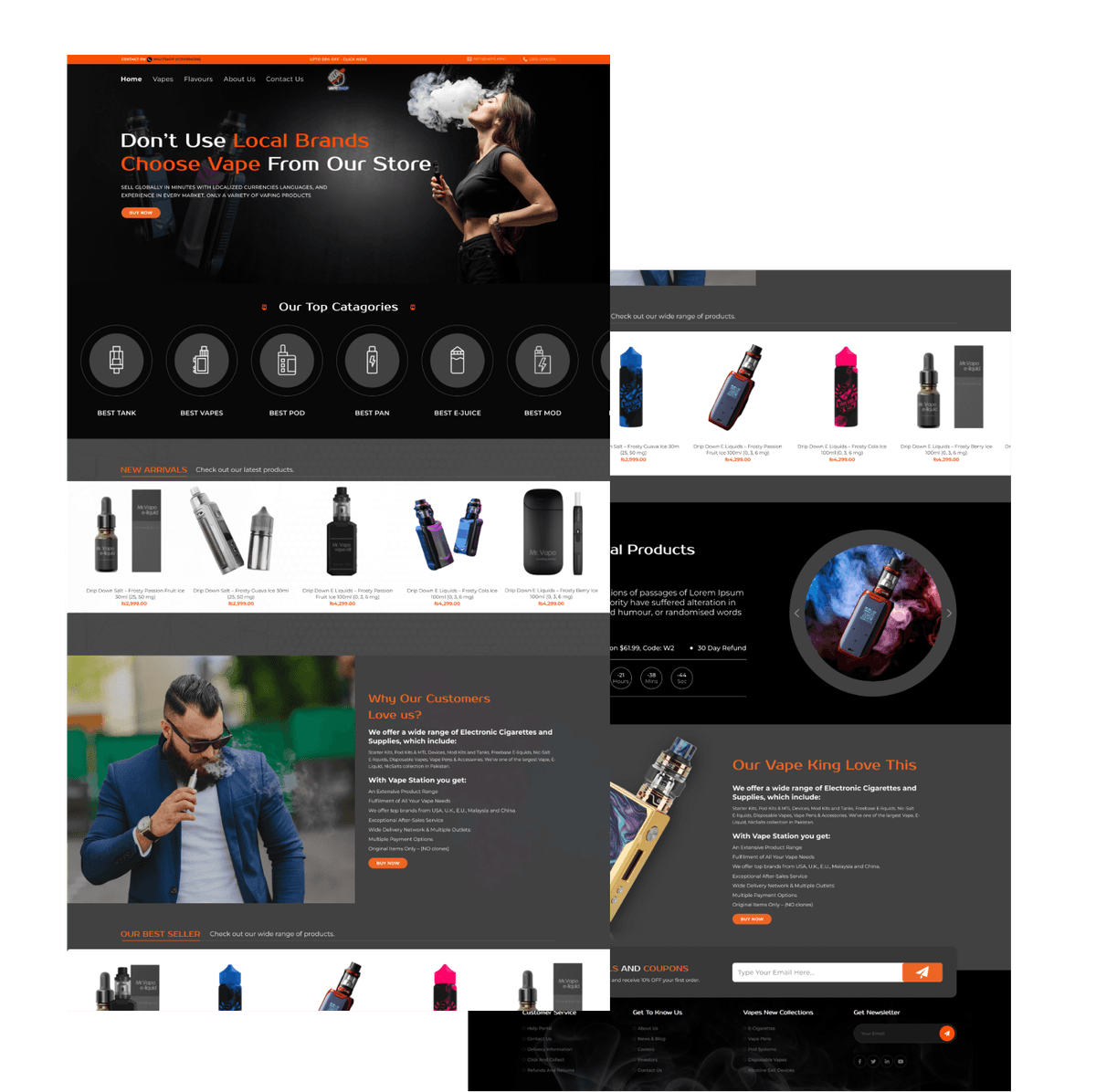 E-commerce site for vaping products